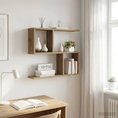 vidaXL Stenná polica Dub artisan 60 x 12 x 50,5 cm Kompozitné drevo