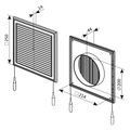 Mriežka VENTS MV 250/200 VRs 250x200mm s reguláciou a nástavcom