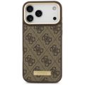 Guess 4G Logo Plate MagSafe puzdro pre iPhone 17 Pro Max hnedá