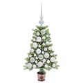 vidaXL Vianočný stromček s 150 LED-i so stojanom Zelená 65 cm PE