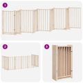 vidaXL Brána pre psa s dverami skladacia 9 panely 450cm topoľové drevo
