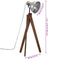 vidaXL Podlahová lampa 25 W starožitná strieborná 45x45x120 cm E27