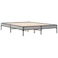 vidaXL Posteľný rám sivý sonoma 135x190 cm kompozitné drevo a kov