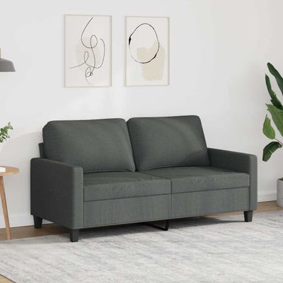 vidaXL 2-miestna pohovka tmavosivá 140 cm látka
