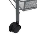 vidaXL Kuchynský vozík s 5 poschodiami sivý 46x26x105 cm železný