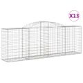 vidaXL Oblúkové gabiónové koše 13ks 300x50x100/120cm pozinkov. železo