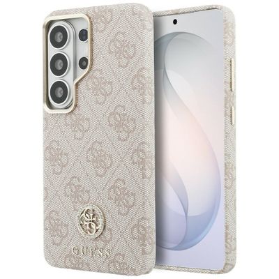Puzdro Guess Case 4G Rhinestone Round Logo MagSafe pre Samsung Galaxy S26 Ultra ružová
