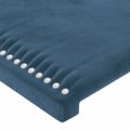 vidaXL Čelo postele so záhybmi tmavomodrá 93x23x78/88 cm zamat