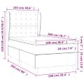 vidaXL Posteľný rám boxsping s matracom tmavozelený 100x200 cm zamat