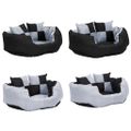 vidaXL Obojstranný a umývateľný vankúš pre psa sivo-čierny 65x50x20 cm