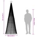vidaXL LED vianočný stromček 475 LED studená biela 247 cm