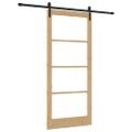 vidaXL Posuvné dvere ORKDAL Prírodná a čierna 93 x 211 cm
