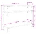 vidaXL Konzolový stolík čierny 100x29x75 cm kompozitné drevo