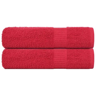 vidaXL Osušky do kúpeľne FROGN 2 ks červené 100x150 cm 360 g/m²