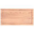 vidaXL Kúpeľňová doska bledohnedá 100x50x(2-6) cm ošetrený masív