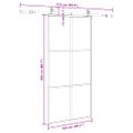 vidaXL Posuvné dvere s kovaním čierne 102x205 cm ESG sklo