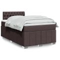 vidaXL Boxspring posteľ s matracom tmavohnedá 120x190 cm látka