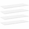 vidaXL Prídavné police 4 ks, biele 80x30x1,5 cm, drevotrieska
