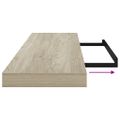 vidaXL Plávajúca nástenná polica, dubová 90x23,5x3,8 cm, MDF