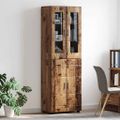 vidaXL Highboard FLORIN 60 x 35 x 182 cm Staré drevo Kompozitné drevo