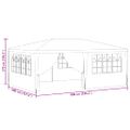 vidaXL Profesionálny párty stan+bočné steny 4x6 m, antracitový 90 g/m²