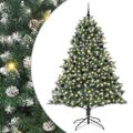 vidaXL Umelý vianočný stromček Zelená 240 cm PVC, plast a oceľ