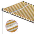 vidaXL Automatická markíza s LED a senzorom vetra 300x250cm žlto-biela