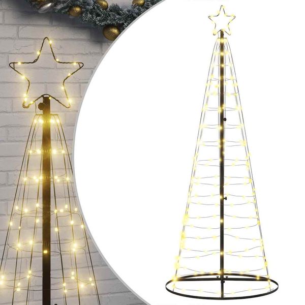vidaXL LED vianočný stromček 200 LED teplá biela 180 cm