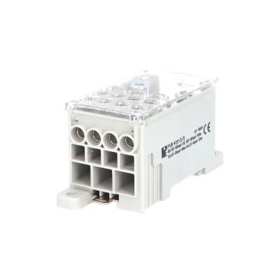 Blok pre rozdelenie fází PVB 400-3/8, 1pól., AL/CU, 400A, 690V, šedý, na DIN