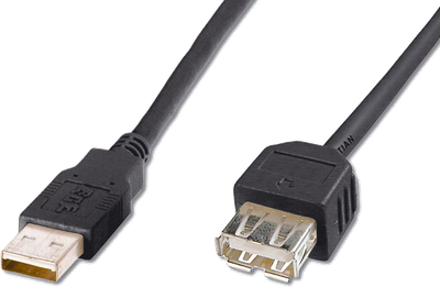 Kábel USB predlžovací A-A, 5 m, čierny