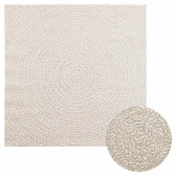 vidaXL Koberec ZIZUR 120x120 cm, jutový vzhľad, interiér a exteriér