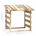 vidaXL Pergola so strechami 4 ks 100x90x100 cm impregnované borovicové drevo