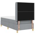 vidaXL Posteľ s pružinovým rámom Svetlosivá 80 x 200 cm látka