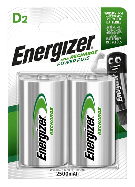 Energizer Power Plus D veľký monočlánok 2500mAh 1,2V 2ks E300322002