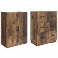vidaXL Sada skríň 2 ks 66 x 34,5 x 87 cm Kompozitné drevo Staré drevo