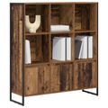 vidaXL Knižnica 99,5 x 30 x 108 cm Kompozitné drevo Staré drevo