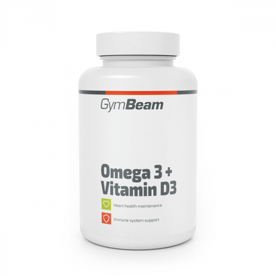 Omega 3 + vitamín D3 - GymBeam, 90 kaps.