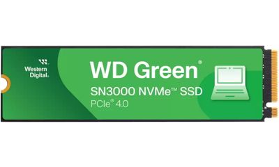WD Green SN3000 POWERED BY SANDISK/1TB/SSD/M.2 NVMe/3R SSD disk, interný, 1TB, M.2 2280, PCIe Gen4 x4, NVMe, 3D NAND QLC