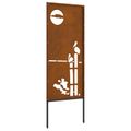 vidaXL Záhradná clona na súkromie Rezací Hrdzavý 50 x 140 cm