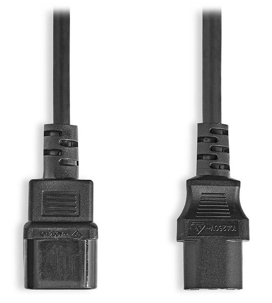 NEDIS napájací prodlužovací kábel/ konektor IEC-320-C14/ konektor IEC-320-C13/ čierny/ bulk/ 2m Kábel, napájací, prodlužovací, IEC-320-C14 na IEC-320-C13, 2m, čierny