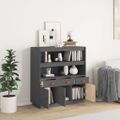 vidaXL Vysoká skrinka sivá 100x40x108,5 cm masívna borovica