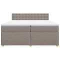 vidaXL Boxspring posteľ s matracom sivohnedý 200x200 cm látka