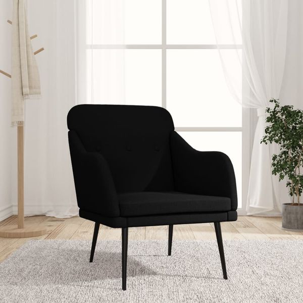 vidaXL Kreslo čierne 63x76x80 cm látka