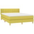vidaXL Boxspring posteľ s matracom zelená 140x190 cm látka