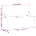 vidaXL Úložný box betónovo-sivý 102x35x35 cm kompozitné drevo