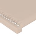 vidaXL Posteľný rám s čelom kapučínový 90x200 cm umelá koža