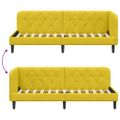 vidaXL Rohový rám postele Žltá 80 x 200 cm Zamat