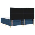vidaXL LED box s pružinami s čelnou doskou Modrá 200 x 200 cm látka