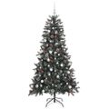vidaXL Umelý vianočný stromček Zelená 180 cm PVC, plast a oceľ