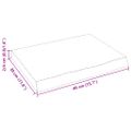 vidaXL Nástenná polica 40x30x(2-4) cm neošetrený dubový masív